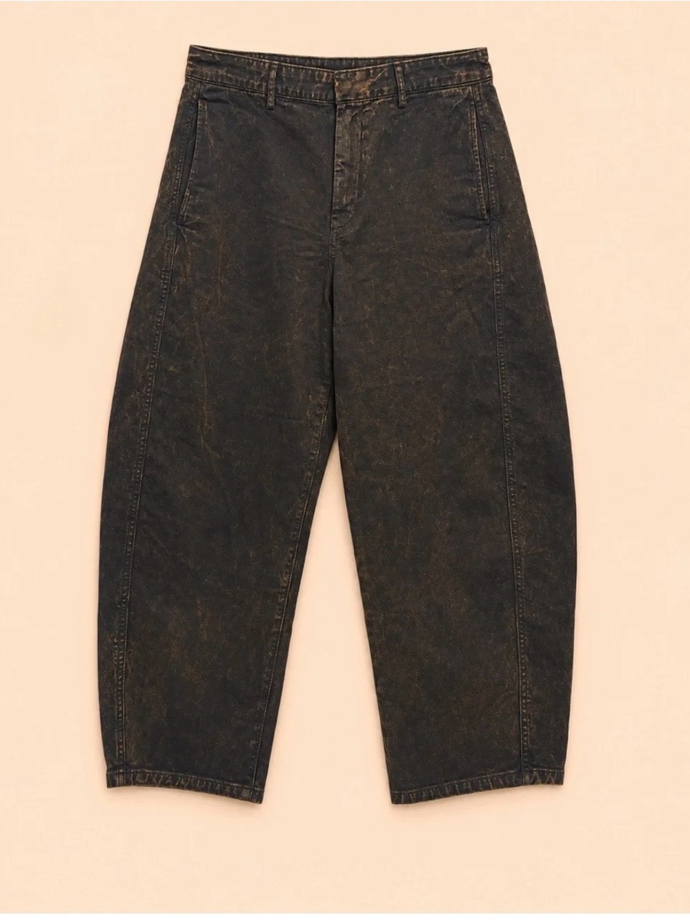 Gap black acid wash barrel leg jeans